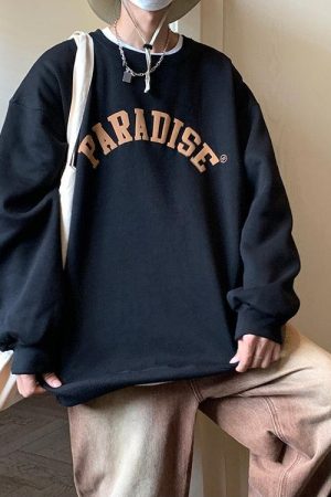 Outfits For Chilling At Home, Outfits With Long Pencil Skirts - Soft Boy Paradise Oversized Sweatshirt