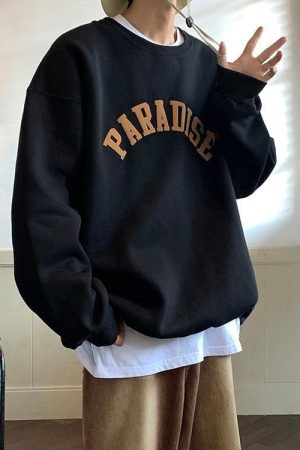 Outfits For Chilling At Home, Outfits With Long Pencil Skirts - Soft Boy Paradise Oversized Sweatshirt