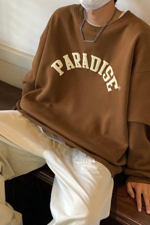 Outfits For Chilling At Home, Outfits With Long Pencil Skirts - Soft Boy Paradise Oversized Sweatshirt