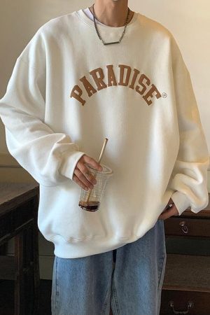 Outfits For Chilling At Home, Outfits With Long Pencil Skirts - Soft Boy Paradise Oversized Sweatshirt
