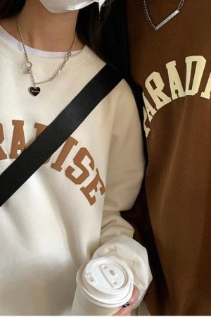 Outfits For Chilling At Home, Outfits With Long Pencil Skirts - Soft Boy Paradise Oversized Sweatshirt