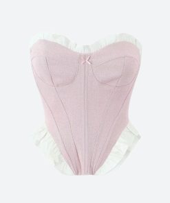 Outfits For School Tomboy, 1 Girl 2 Outfits Trend - Coquette Pink Corset Top