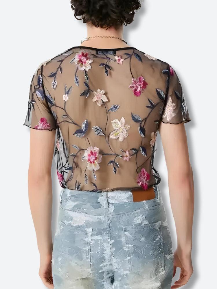 Outfits For School Tomboy, People Wearing Outfits - Sheer Floral Top Outfits For School Tomboy, People Wearing Outfits - Sheer Floral Top