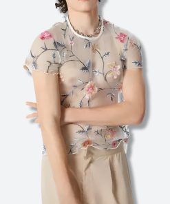 Outfits For School Tomboy, People Wearing Outfits - Sheer Floral Top