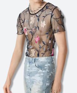 Outfits For School Tomboy, People Wearing Outfits - Sheer Floral Top