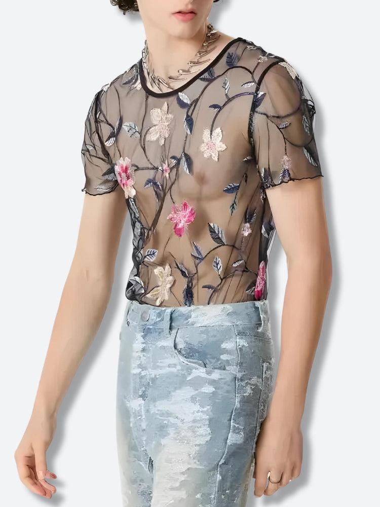 Outfits For School Tomboy, People Wearing Outfits - Sheer Floral Top Outfits For School Tomboy, People Wearing Outfits - Sheer Floral Top