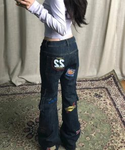 Outfits With Jumpers, College Fits Aesthetic - Sticker Cargo Jeans