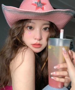 Pants And White Shirt Outfit, Fits With Linen Pants - Disco Cowgirl Adjustable Star Printed Hat