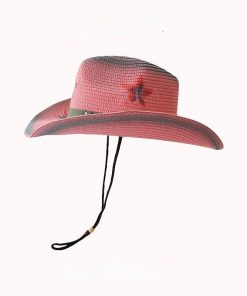 Pants And White Shirt Outfit, Fits With Linen Pants - Disco Cowgirl Adjustable Star Printed Hat