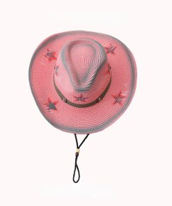 Pants And White Shirt Outfit, Fits With Linen Pants - Disco Cowgirl Adjustable Star Printed Hat