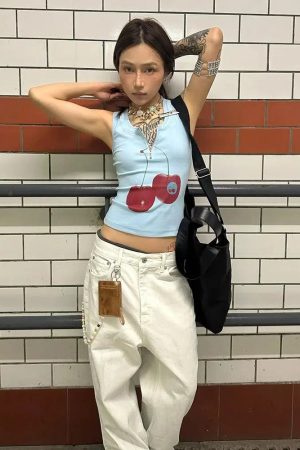 Paris Outfits, Outfit Inspo Casual - Y2K Cherry Top