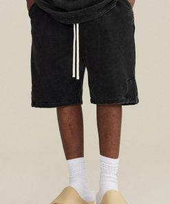 Pastel Long Skirt Outfit, Pretty Outfits Korean - Drawstring Waist Loose Shorts