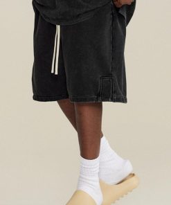 Pastel Long Skirt Outfit, Pretty Outfits Korean - Drawstring Waist Loose Shorts