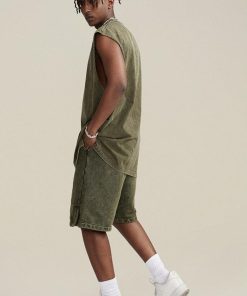 Pastel Long Skirt Outfit, Pretty Outfits Korean - Drawstring Waist Loose Shorts