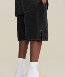 Pastel Long Skirt Outfit, Pretty Outfits Korean - Drawstring Waist Loose Shorts