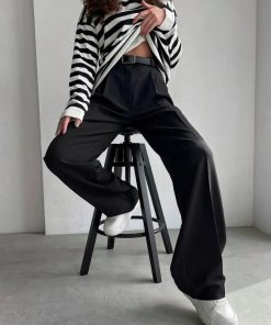 Pastel Outfit, Y2k Grunge Girl Outfits - High Waisted Tailored Pants