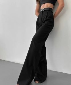 Pastel Outfit, Y2k Grunge Girl Outfits - High Waisted Tailored Pants