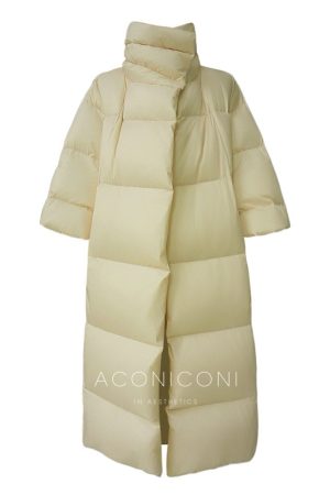 Peach Over-Knee Extra Long Down Jacket for Women - Thickened Cold-Resistant Canglan Design, Perfect for Winter Fashion