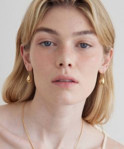 Personalized Minimalist Drop Earrings, French Design, Gold-Plated Pearl Water Drop Style, European American Fashion