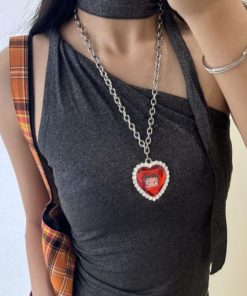 Personalized Sweetheart Necklace | Creative Collarbone Chain, Versatile Sweater Accessory, Trendy Niche Design