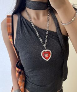 Personalized Sweetheart Necklace | Creative Collarbone Chain, Versatile Sweater Accessory, Trendy Niche Design