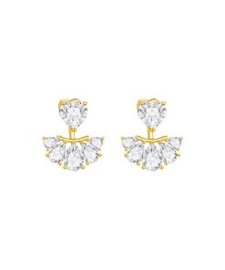 Personalized Zircon Ear Studs for Women, S925 Silver Water Drop Pendant Earrings, High-End Love Design, 2025 Fashion Jewelry