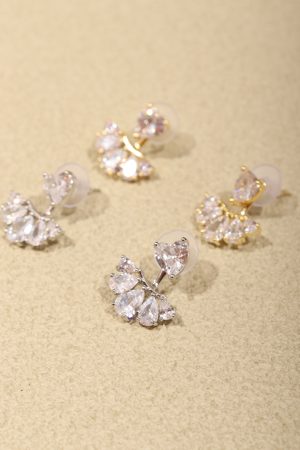 Personalized Zircon Ear Studs for Women, S925 Silver Water Drop Pendant Earrings, High-End Love Design, 2025 Fashion Jewelry
