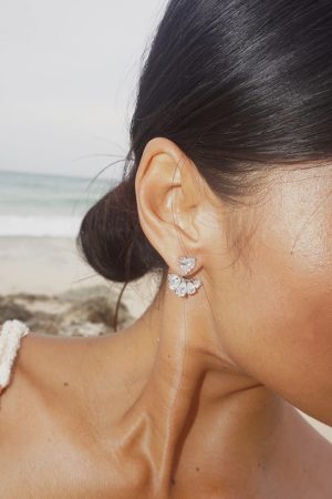 Personalized Zircon Ear Studs for Women, S925 Silver Water Drop Pendant Earrings, High-End Love Design, 2025 Fashion Jewelry