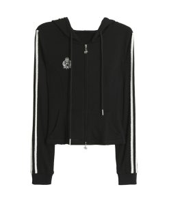 Petite Women's Hooded Short Jacket, Korean Style, Autumn Winter Cardigan, 2025 Trendy Layering Piece