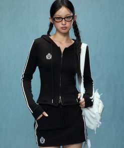 Petite Women's Hooded Short Jacket, Korean Style, Autumn Winter Cardigan, 2025 Trendy Layering Piece