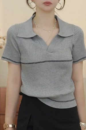 Petite Women's Slim-Fit Short Sleeve Polo Shirt and Skirt Pants Set - 2025 Summer Fashion Trend
