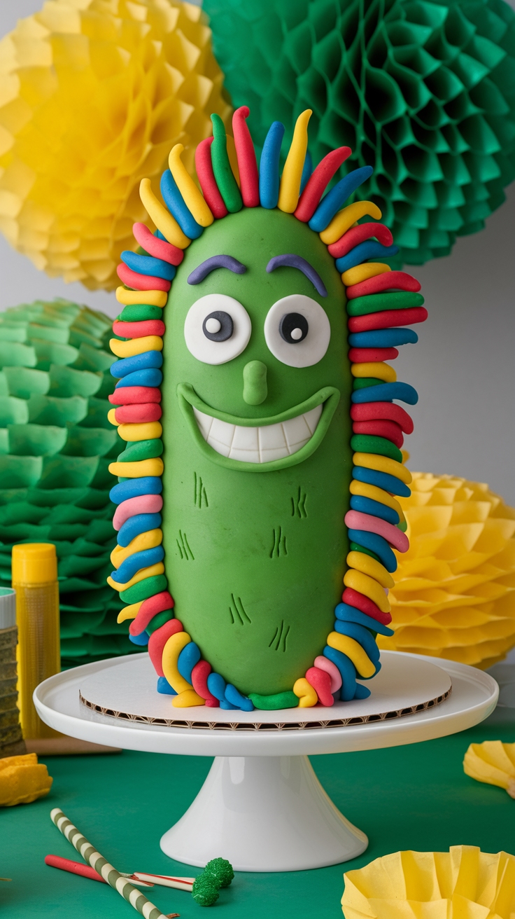 Celebrate with a Fun Pickle Rick Cake for Parties outfit idea