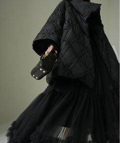 Pine Ink Cheese Chinese Style Jacquard Down Jacket - White Duck Down Puffer Coat for Winter, National Standard Design