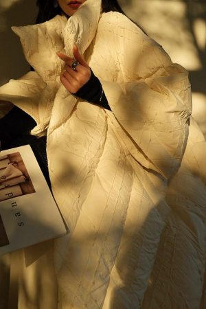 Pine Ink Cheese Chinese Style Jacquard Down Jacket - White Duck Down Puffer Coat for Winter, National Standard Design