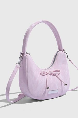 Pink Cotton Candy Crossbody Bag for Women - Niche Style Shoulder Handbag for Spring/Summer 2025, Trendy Underarm Design for Young Girls