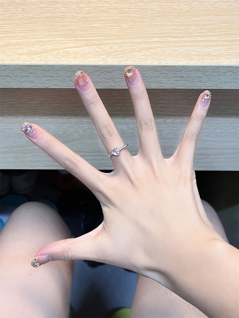 Pink Heart Ring for Women, Heart-Shaped Zirconia Silver Ring, Unique Open Design, Trendy Jewelry for Y2K and Romantic Styles Pink Heart Ring for Women, Heart-Shaped Zirconia Silver Ring, Unique Open Design, Trendy Jewelry for Y2K and Romantic Styles