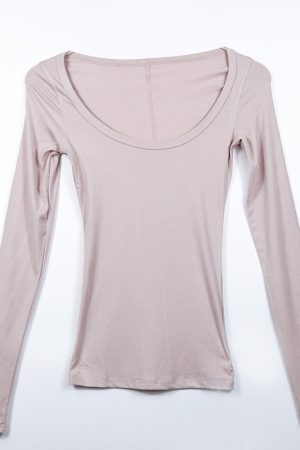 Pink Mist Long Sleeve T-Shirt for Women, Wide Leg Skirt Pants, Fairy Style Casual Outfit, Trendy Y2K Fashion