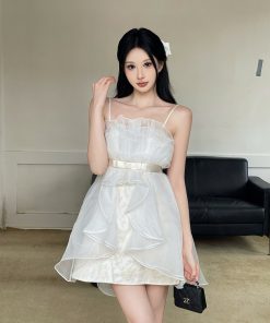 Pink Princess Dress with Detachable Straps - Current MOXI Girl Lover Style for Birthdays and Special Occasions