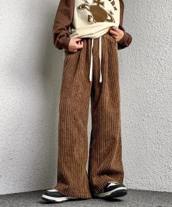 Pinstripe Pants Outfit Aesthetic, Cute Outfits For Blondes - Casual Corduroy Pants