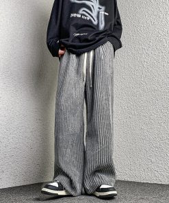 Pinstripe Pants Outfit Aesthetic, Cute Outfits For Blondes - Casual Corduroy Pants