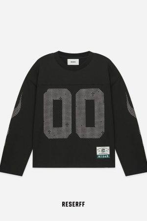 Pixel Jersey Retro Print Heavyweight Oversized Knitted Short Sleeve Round Neck Sweatshirt - Y2K Inspired Fashion Essential