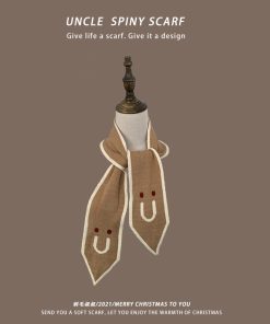 Plaid Khaki Cashmere-Like Scarf for Women, 2025 Winter Style, Versatile Korean-Inspired Shawl Neck Wrap