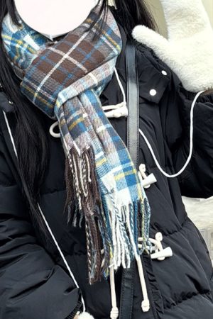 Plaid Scarf for JK Uniforms - Cute, Comfortable, Versatile Neck Warmer for Students - 2025 Academy Style