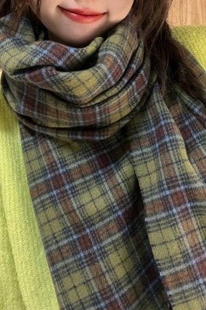 Plaid Scarf for JK Uniforms - Cute, Comfortable, Versatile Neck Warmer for Students - 2025 Academy Style