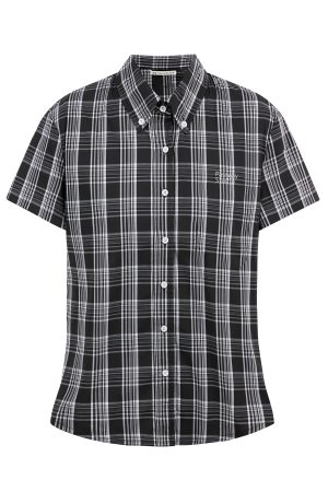 Plaid Slim-Fit Short Sleeve Shirt - American Vintage Casual Lightweight Summer Top for Men
