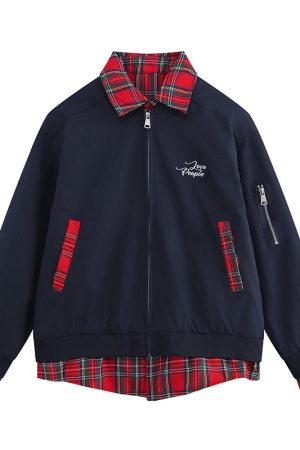 Plaid Two-Piece Jacket for Women - American Retro Style, 2025 Spring Collection, High-End Casual Fashion