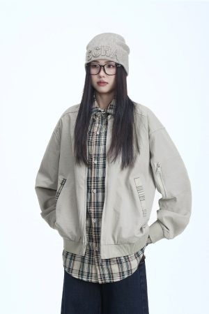 Plaid Two-Piece Jacket for Women - American Retro Style, 2025 Spring Collection, High-End Casual Fashion
