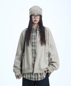 Plaid Two-Piece Jacket for Women - American Retro Style, 2025 Spring Collection, High-End Casual Fashion