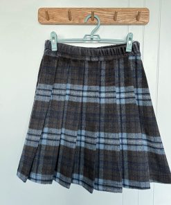 Plaid Woolen Cloak Set with Scarf and Collar - Autumn Winter JK Uniform Inspired Fashion Cape in Blue