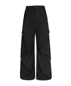 Pleated Straight Leg Pants for Women - High-Profile Three-Dimensional Casual Trendy Summer Trousers in American Style